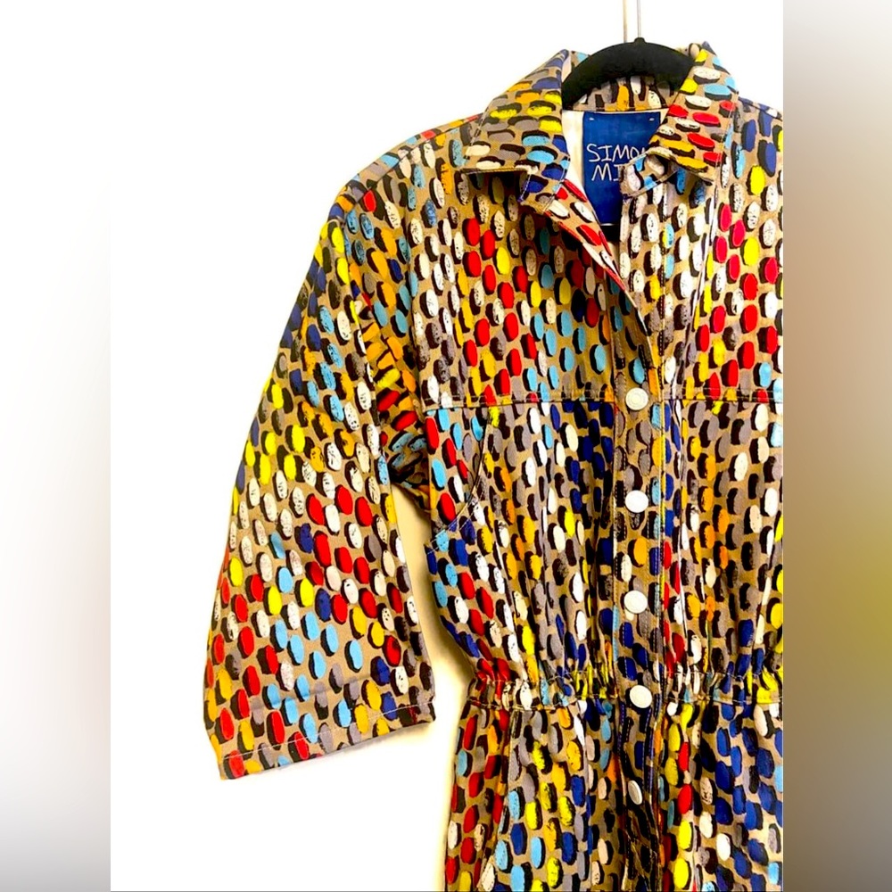 Simon Miller Jumpsuit, colorful print one-piece long sleeve full length